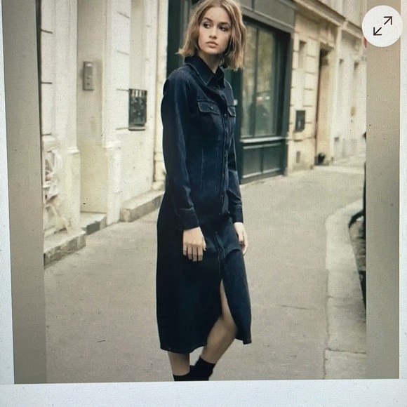 Zara denim button down dress - new with tags - Picture 2 of 8